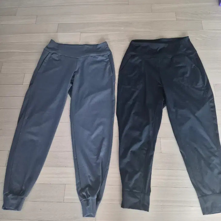 [BUNJANG] Jogger Pants - Black/Gray (Set of 2) / 검정/회색 조거팬츠 2종
