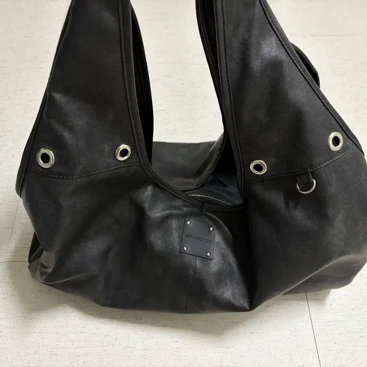 [BUNJANG] Squareline Terry Bag Black / 스퀘어라인 테리백 블랙