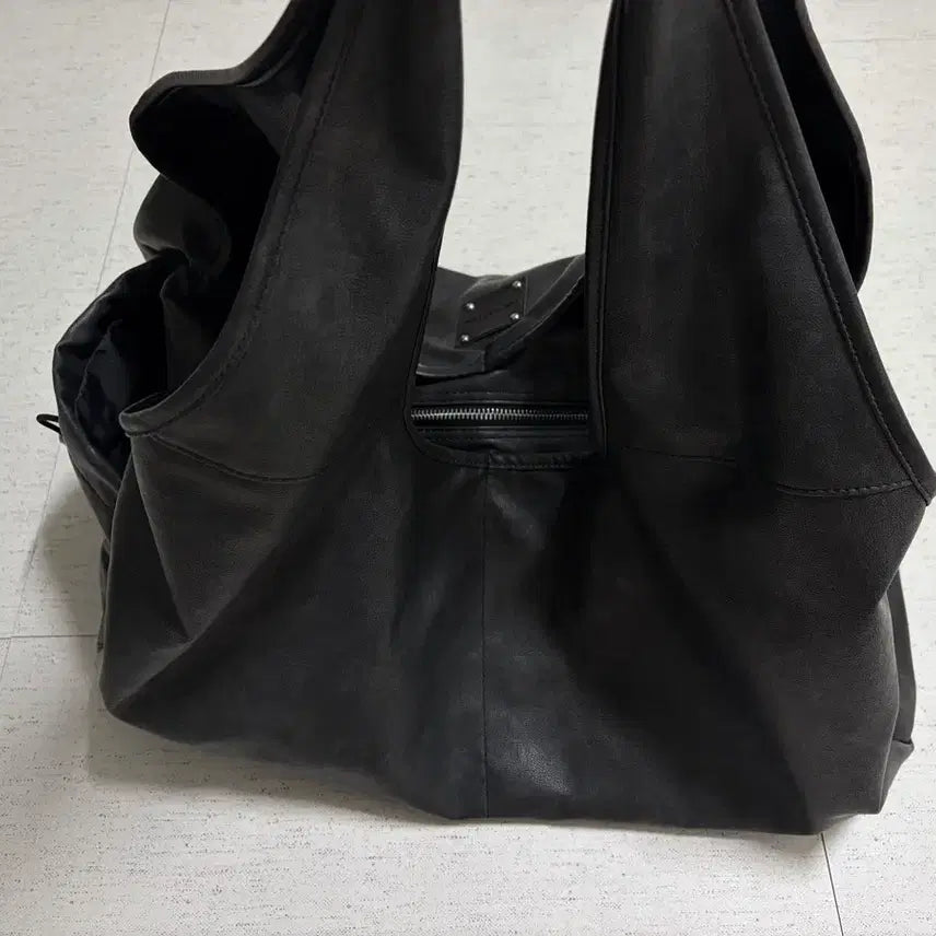 [BUNJANG] Squareline Terry Bag Black / 스퀘어라인 테리백 블랙