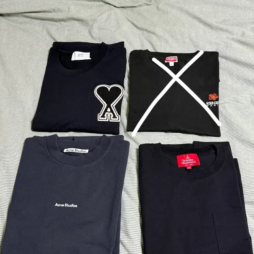[BUNJANG] AMI, Acne Studios, Vivienne Westwood T-Shirt Bundle / 아미/아크네/비비안 웨스트우드 티셔츠