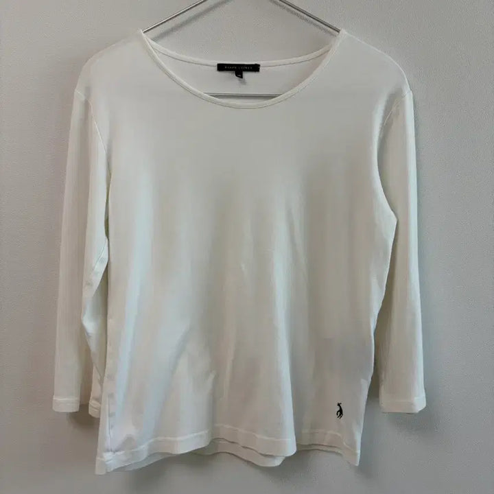 [BUNJANG] Ralph Lauren White 7.5-Sleeve T-Shirt / 랄프로렌 흰색 7.5부 티셔츠