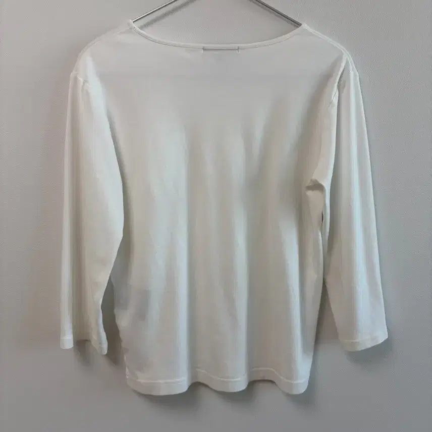 [BUNJANG] Ralph Lauren White 7.5-Sleeve T-Shirt / 랄프로렌 흰색 7.5부 티셔츠