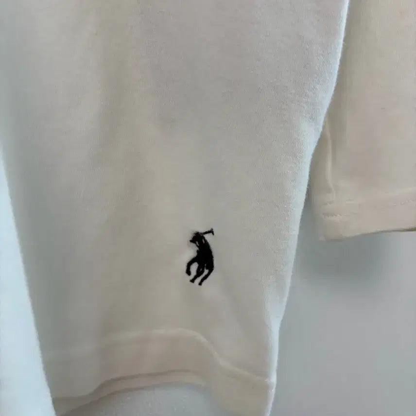[BUNJANG] Ralph Lauren White 7.5-Sleeve T-Shirt / 랄프로렌 흰색 7.5부 티셔츠