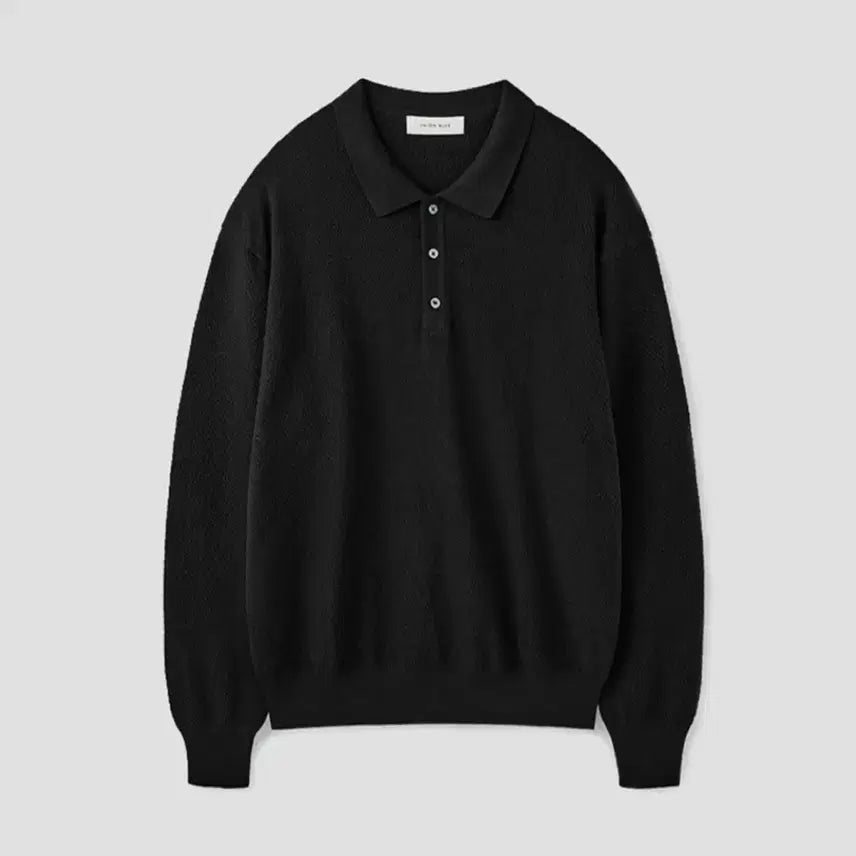 [BUNJANG] Union Blue Hard Twist Triple Polo Knit Black - Size L / 유니온블루 하드 트위스트 트리플 폴로 니트 블랙 L사이즈
