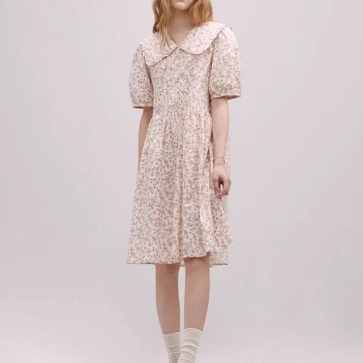 [BUNJANG] Thursday Island 24 Big Collar Flower Long Dress S / 써스데이아일랜드 24 빅카라 플라워 원피스 S