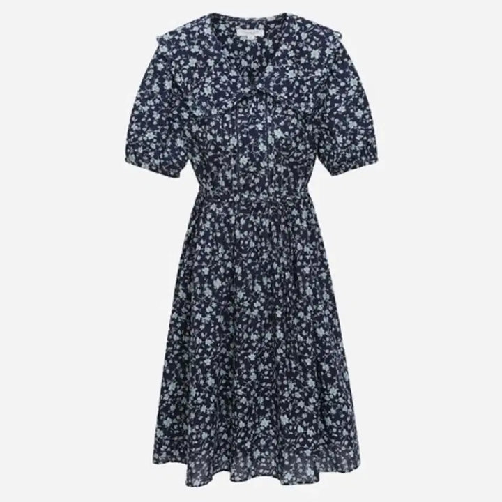 [BUNJANG] Thursday Island 24 Big Collar Flower Long Dress S / 써스데이아일랜드 24 빅카라 플라워 원피스 S