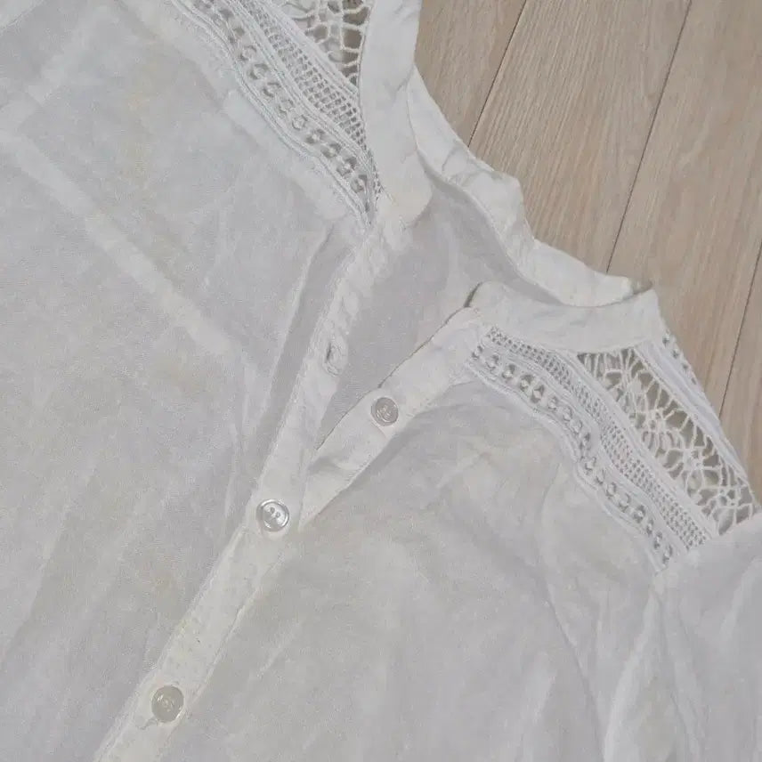 [BUNJANG] Vintage Mori Girl Lace Blouse / 빈티지 모리걸 하구미 레이스 셔츠 블라우스
