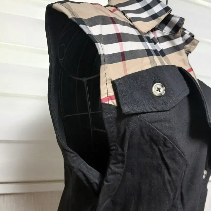 [BUNJANG] Black Check Collar Mini Dress / 체크 카라 블랙 원피스 (새상품) s사이즈