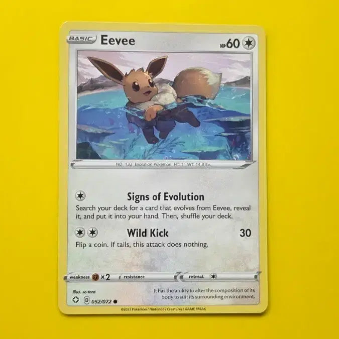 [BUNJANG] Pokemon Card Eevee 052/072 North American Version / 포켓몬카드 이브이 052/072 북미판