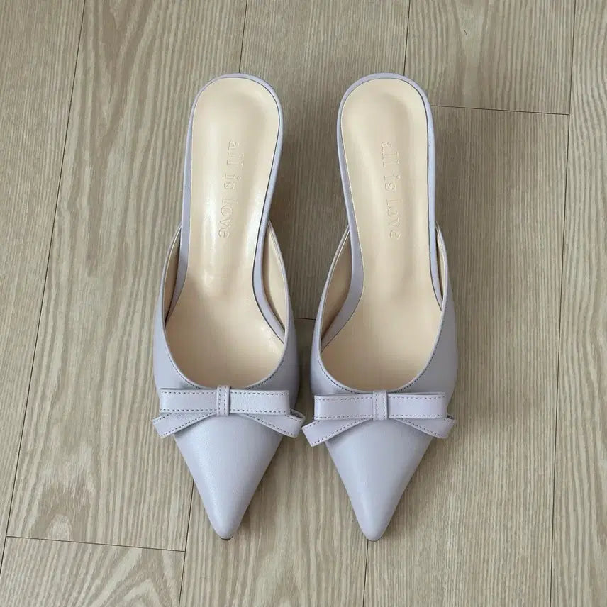 [BUNJANG] Allizlove Ribbon Mule Shoes / 올이즈러브 리본 뮬 225사이즈(1회착용)