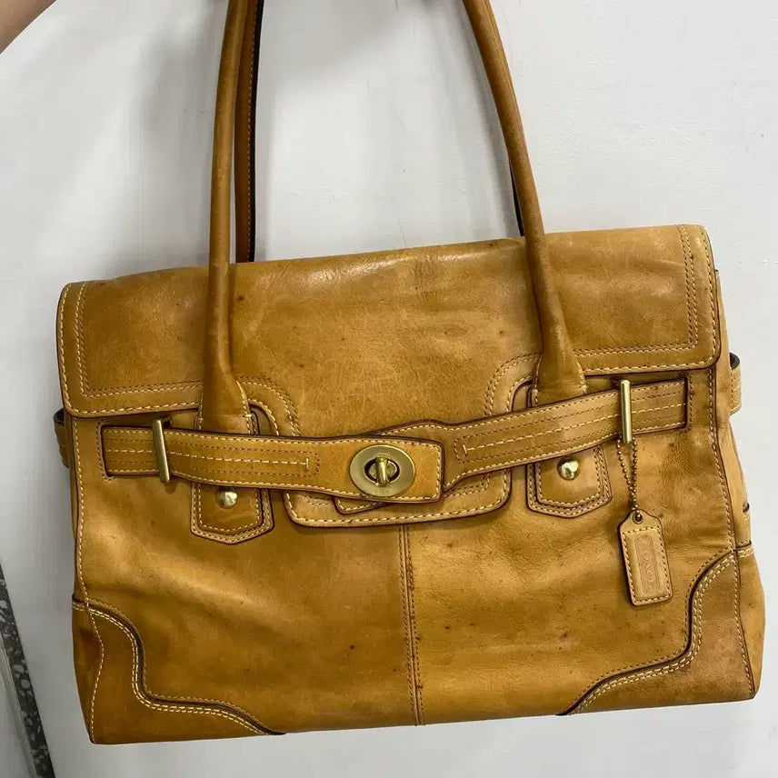 [BUNJANG] Vintage 90s Coach Leather Shoulder Bag Handbag / [유일매물] 90s 올드 코치 빈티지 가죽 레더 숄더백 핸드백
