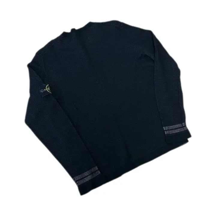 [BUNJANG] Stone Island 19SS Black Waffle Knit / 스톤아일랜드 19ss 블랙 와플 니트