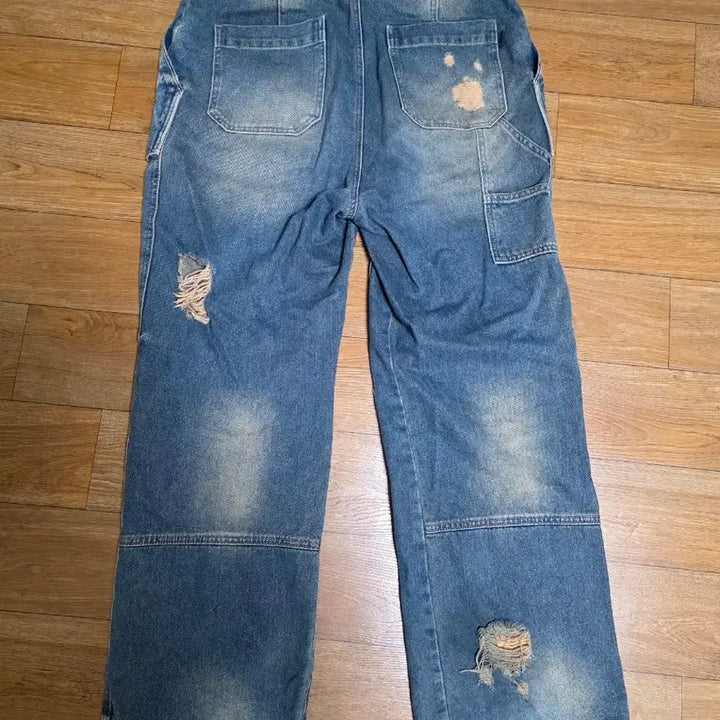 [BUNJANG] Juun.J Carpenter Distressed Denim Pants / 준지 카펜터 디스 데님 팬츠