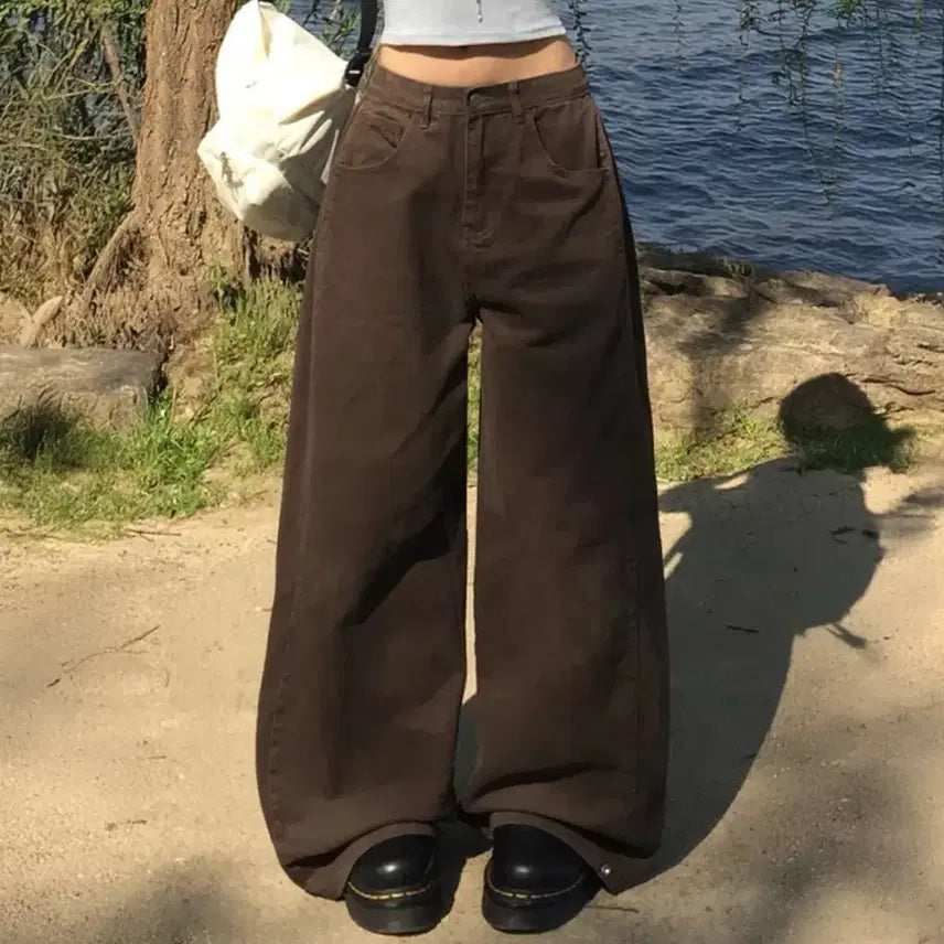 [BUNJANG] Modi Mood Side Snap 3-Way Wide Cotton Pintuck Pants / 모디무드 사이드 스냅 3-way 와이드 코튼 핀턱 팬츠