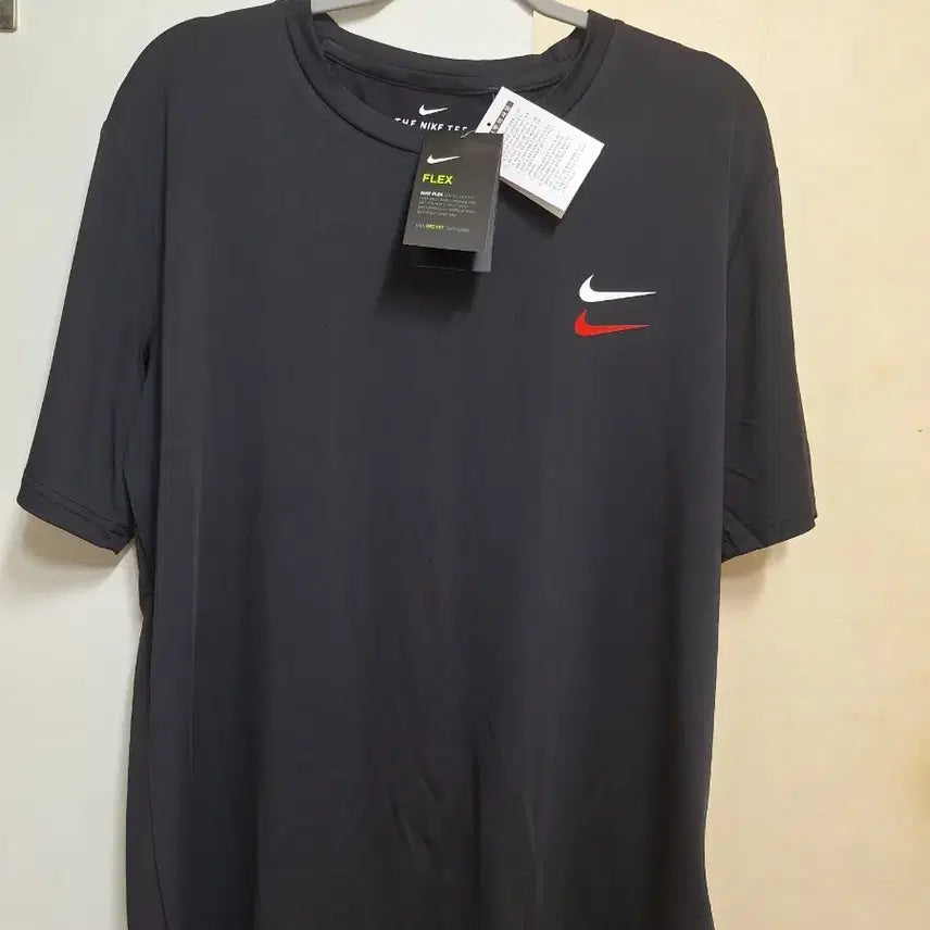 [BUNJANG] Nike Double Swoosh Graphic T-Shirt XXL / 나이키 더블 스우시 블랙 기능성 반팔티 XXL 새상품
