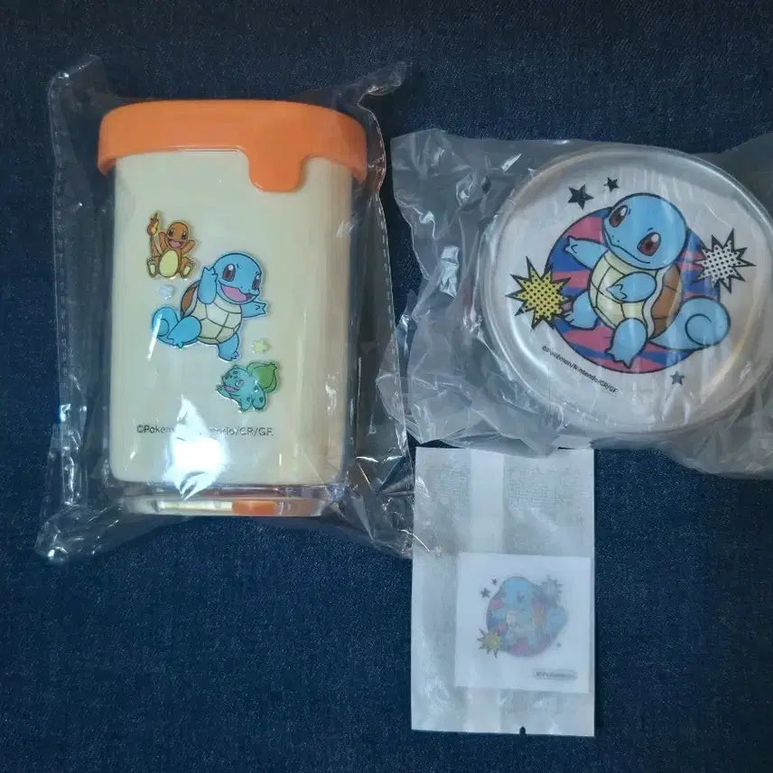 [BUNJANG] Pokemon Squirtle Pouch + Gurgle Cup + Eevee Badge Set / 올리브영 포켓몬 꼬부기 파우치 +꼬부기 가글컵 +에브이 뱃지