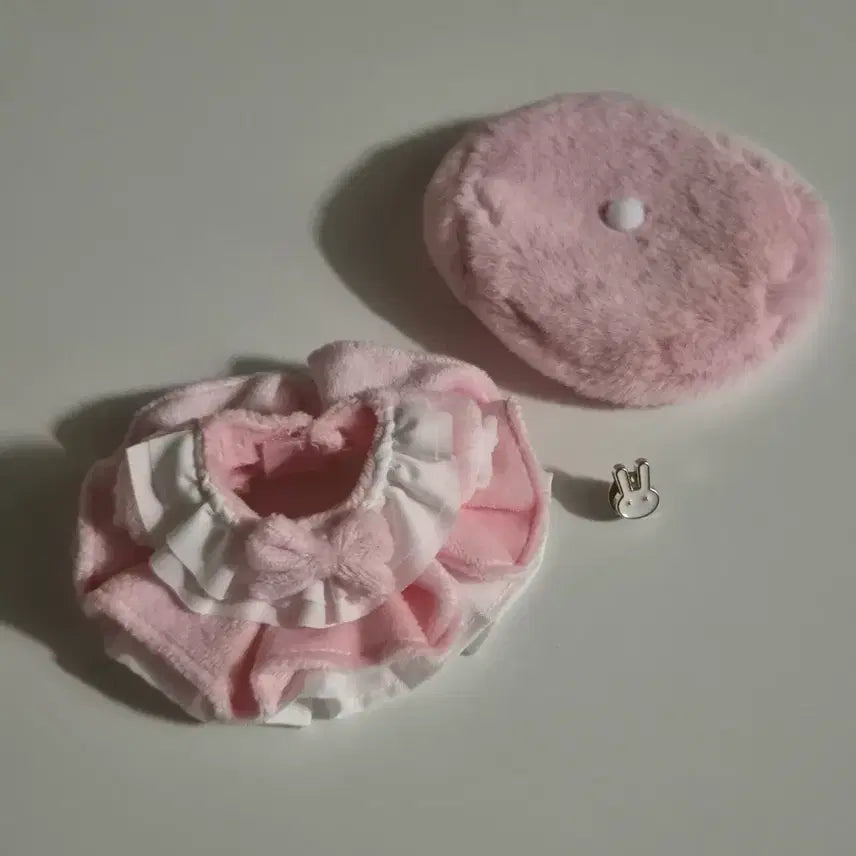 [BUNJANG] Idollook 10cm Doll Clothes Winter Wind Pink Badge Included / 아이돌룩 겨울바람 핑크 뱃지포함 10cm 인형옷 떨옷