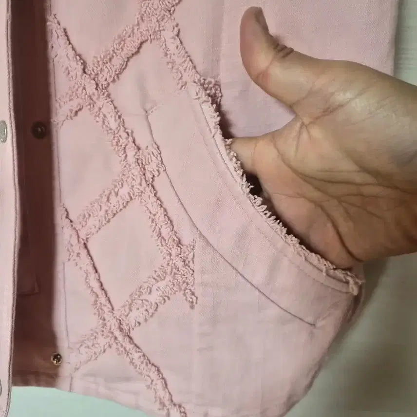 [BUNJANG] Pink Denim Jacket Vest / 핑크 데님 조끼 자켓 스타일
