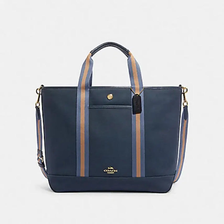 [BUNJANG] Coach Shopper Tote Shoulder Bag Blue / 코치 쇼퍼백 토트백 숄더백 블루 새상품