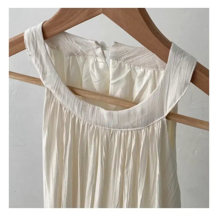 [BUNJANG] Halterneck Long Dress - Ivory / 홀터넥 롱 원피스 아이보리 휴양지 뒷트임 원피스
