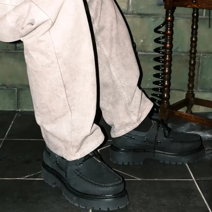 [BUNJANG] Lost Garden Harbor Black Boat Shoes Size 42 / 로스트가든 하버 Harbor Black 42