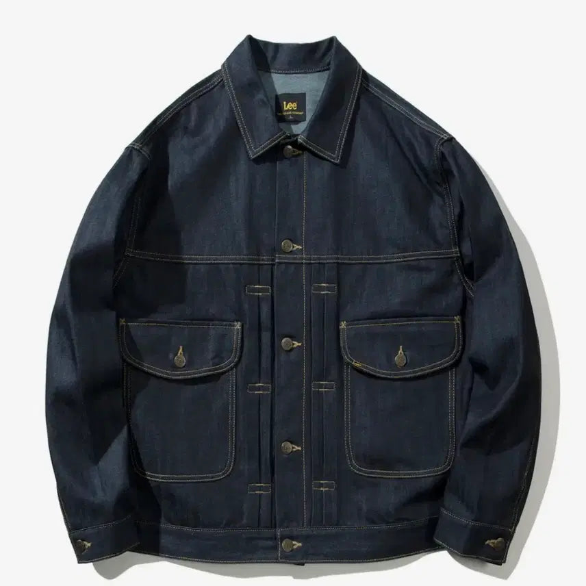 [BUNJANG] Lee Cordura Raw Denim 1st Trucker Jacket Indigo Raw / 리 Lee 코듀라 RAW데님 1ST 트러커 자켓 인디고 로우