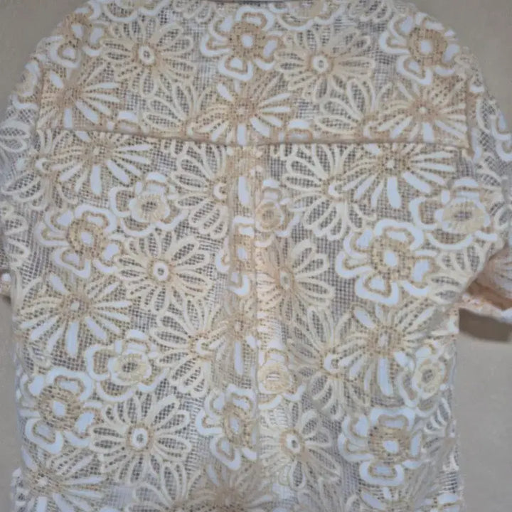 [BUNJANG] Sandro Punchwork Embroidery Shirt / 산드로 펀칭자수 셔츠