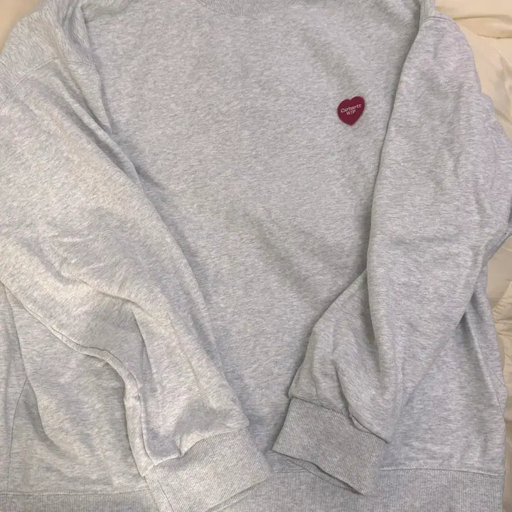 [BUNJANG] Carhartt WIP Heart Patch Sweatshirt XXL Ash Heather / 칼하트wip 하트패치 맨투맨 xxl 애쉬헤더 약기모0