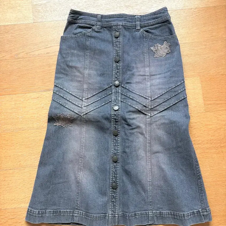 [BUNJANG] Vintage Bohemian Lace Denim Co-ord Set / 빈티지 니혼진 보헤미안 레이스 데님 코디세트
