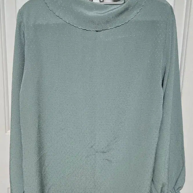 [BUNJANG] Vintage Mint Ribbon Blouse / 일본빈티지 민트색 블라우스