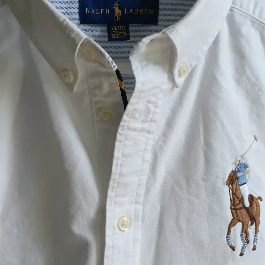 [BUNJANG] Polo Ralph Lauren White Oxford Shirt / 폴로 랄프로렌 화이트 옥스포드 셔츠