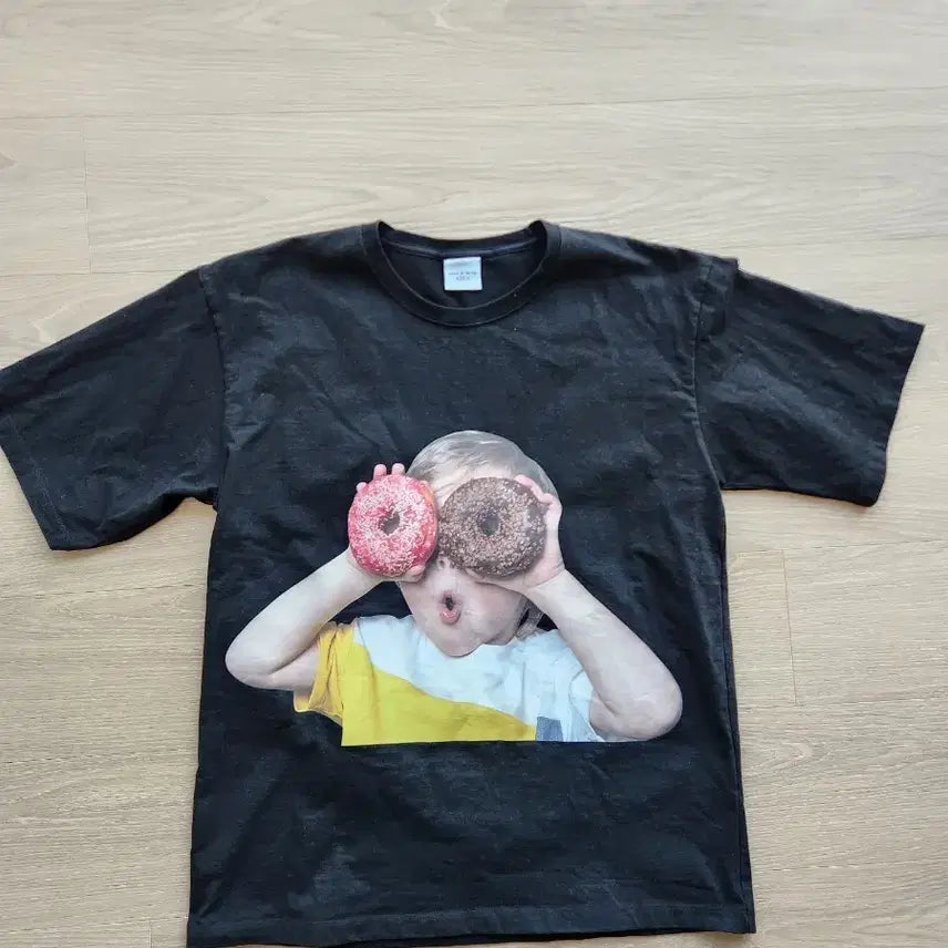 [BUNJANG] ADLV Donut Short Sleeve T-Shirt Black Size 2 / 아크메드라비 ADLV 도넛 반팔티 블랙 2사이즈