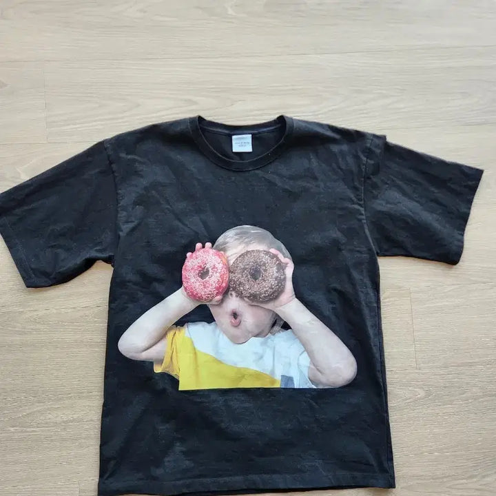 [BUNJANG] ADLV Donut Short Sleeve T-Shirt Black Size 2 / 아크메드라비 ADLV 도넛 반팔티 블랙 2사이즈