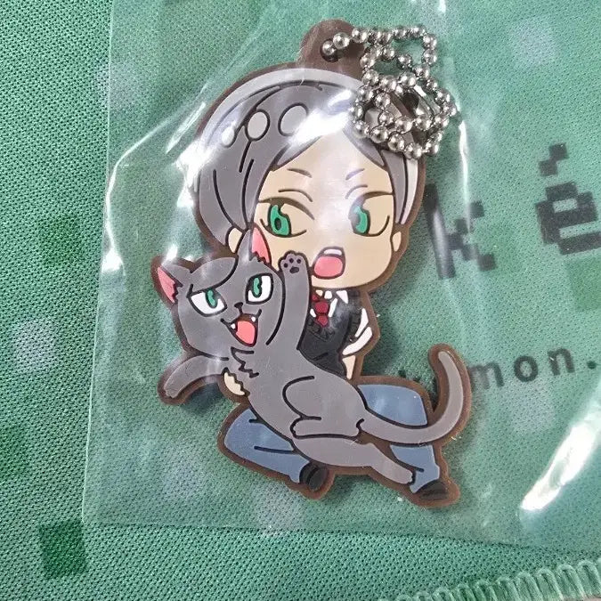 [BUNJANG] Haikyuu!! Haiba Lev Cat Rubber Keychain / 하이큐 하이바 리에프 고양이 러버 키링