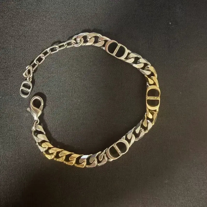 [BUNJANG] Dior CD Icon Chain Bracelet Silver/Gold / 디올 CD 체인 팔찌 실버/골드
