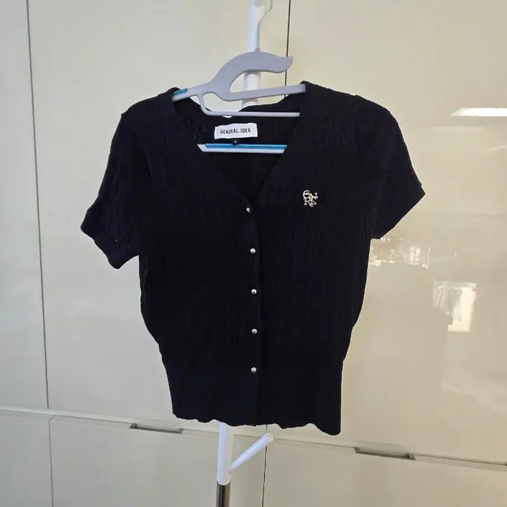 [BUNJANG] General Idea Black Short Sleeve Cardigan / 제너럴아이디어 반팔 가디건 블랙
