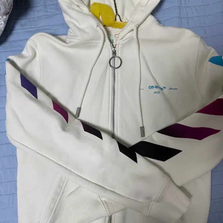 [BUNJANG] Off-White 19FW Gradiation Diagonal Zip Hoodie (XS) / 오프화이트 19FW 그라데이션 다이아각 후드 집업 (XS)