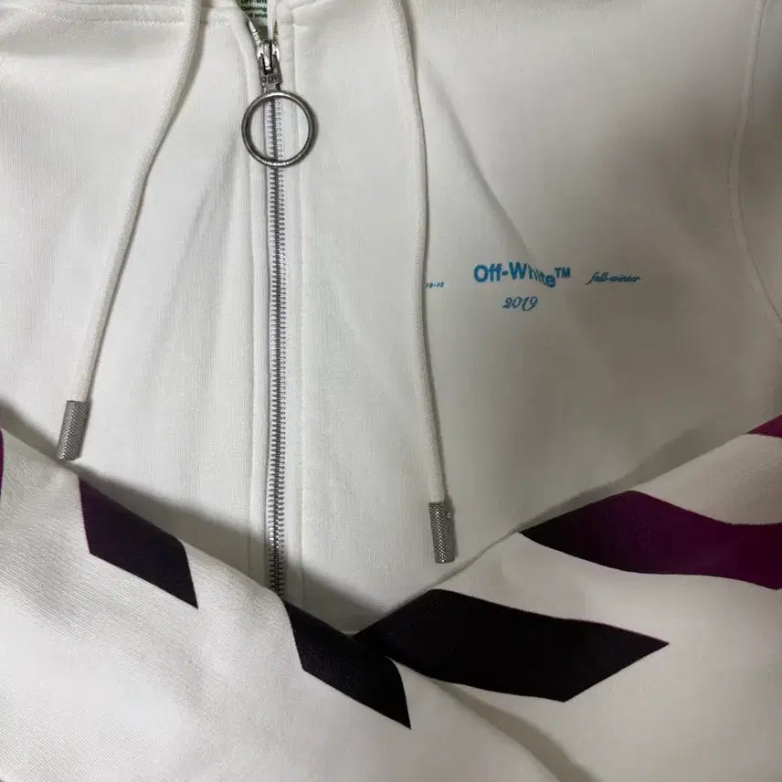 [BUNJANG] Off-White 19FW Gradiation Diagonal Zip Hoodie (XS) / 오프화이트 19FW 그라데이션 다이아각 후드 집업 (XS)