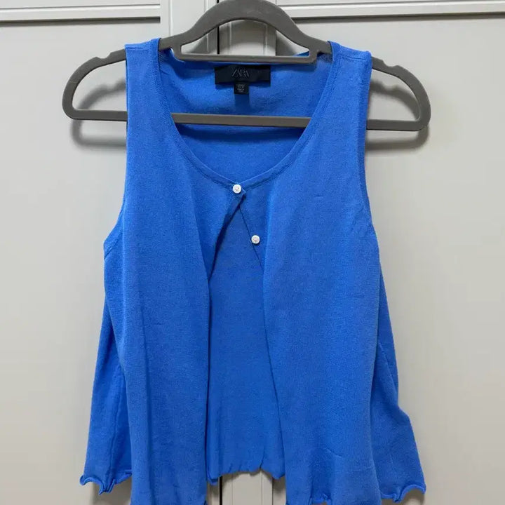 [BUNJANG] Zara Blue Knit Tank Top / 자라 블루 니트 나시
