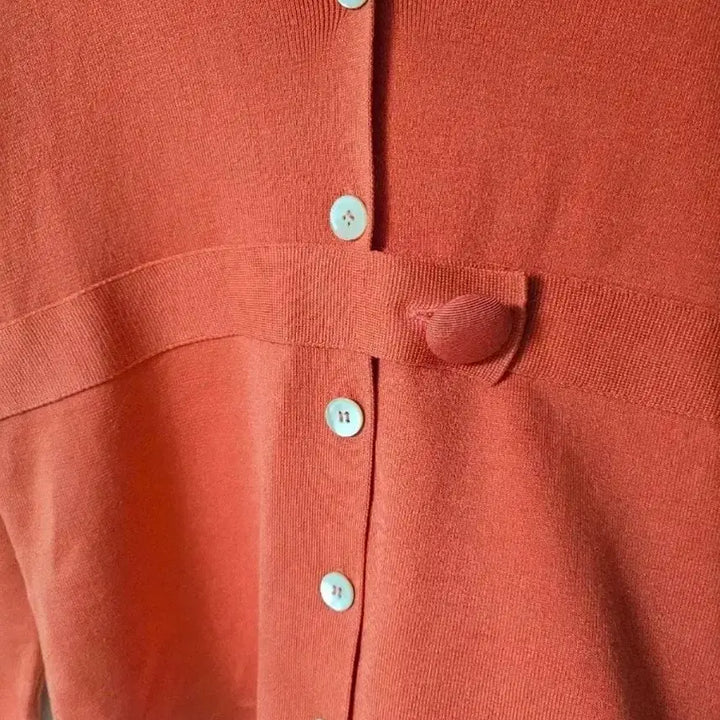 [BUNJANG] BOGNER Silk Blend Coral Tone Blouse / 실크80% 이태리 보그너 95사이즈