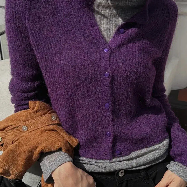 [BUNJANG] Cremme Esther Baby Alpaca Cardigan / 크렘므 에스더 베이비 알파카 가디건