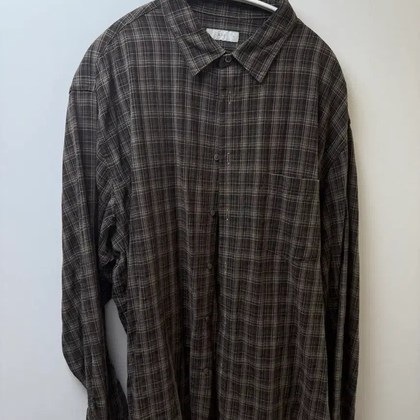 [SOLD OUT] 애습 코어 체크셔츠 브라운 xl