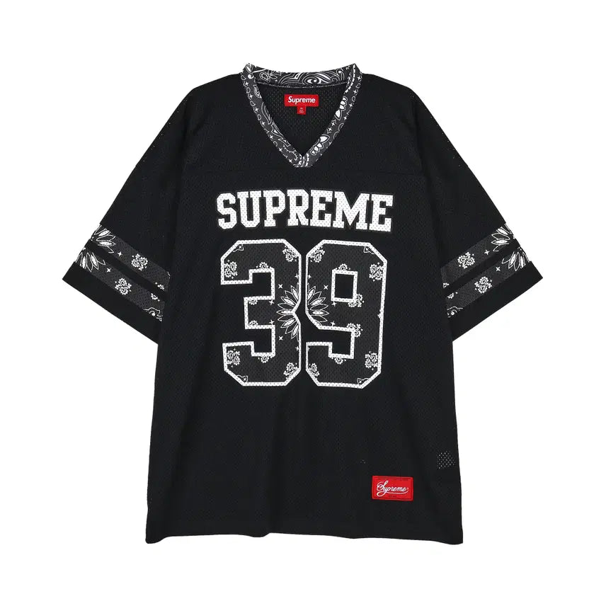 [BUNJANG] Supreme Bandana Football Jersey Black XL / [XL] 슈프림 반다나 풋볼 저지 블랙 - 25SS