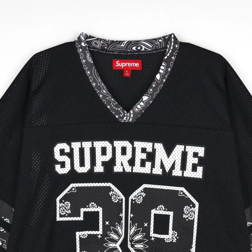 [BUNJANG] Supreme Bandana Football Jersey Black XL / [XL] 슈프림 반다나 풋볼 저지 블랙 - 25SS
