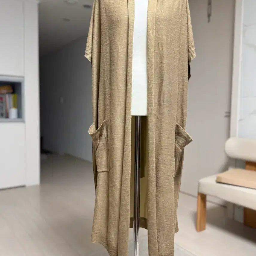 [BUNJANG] Zara Khaki Brown Long Cardigan / 자라 카키 브라운 롱 가디건