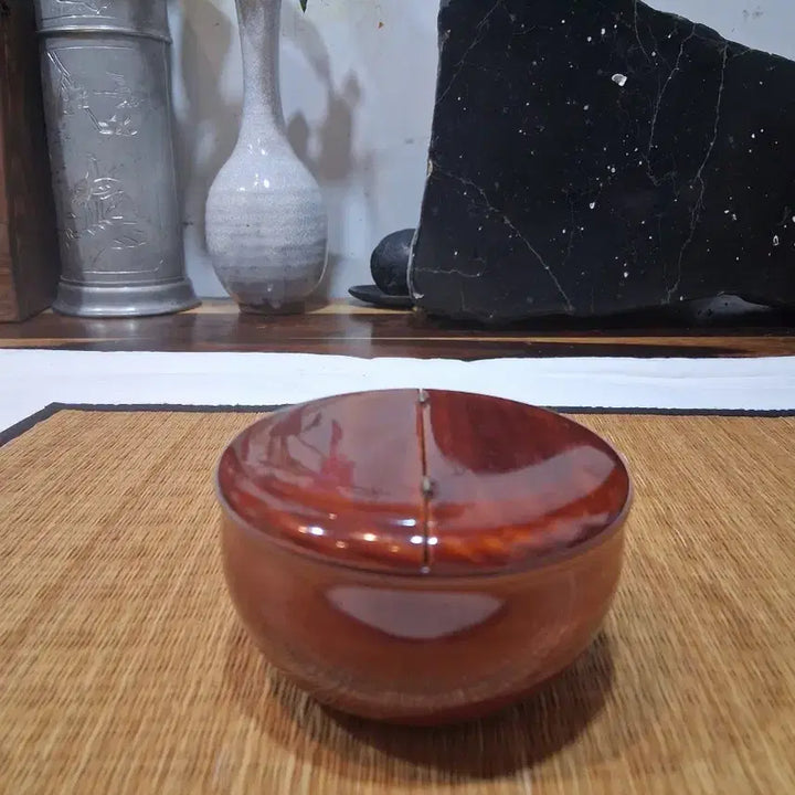 [BUNJANG] Lacquerware Wooden Tea Caddy / 옻칠 나무차통