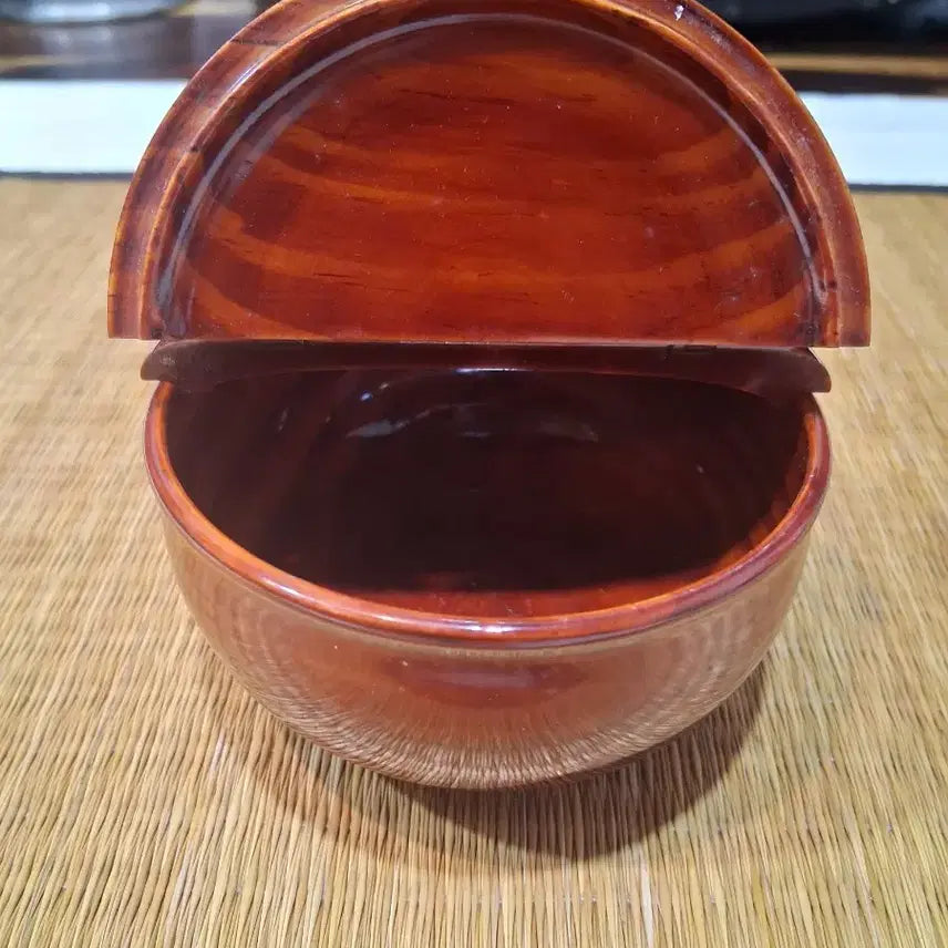 [BUNJANG] Lacquerware Wooden Tea Caddy / 옻칠 나무차통