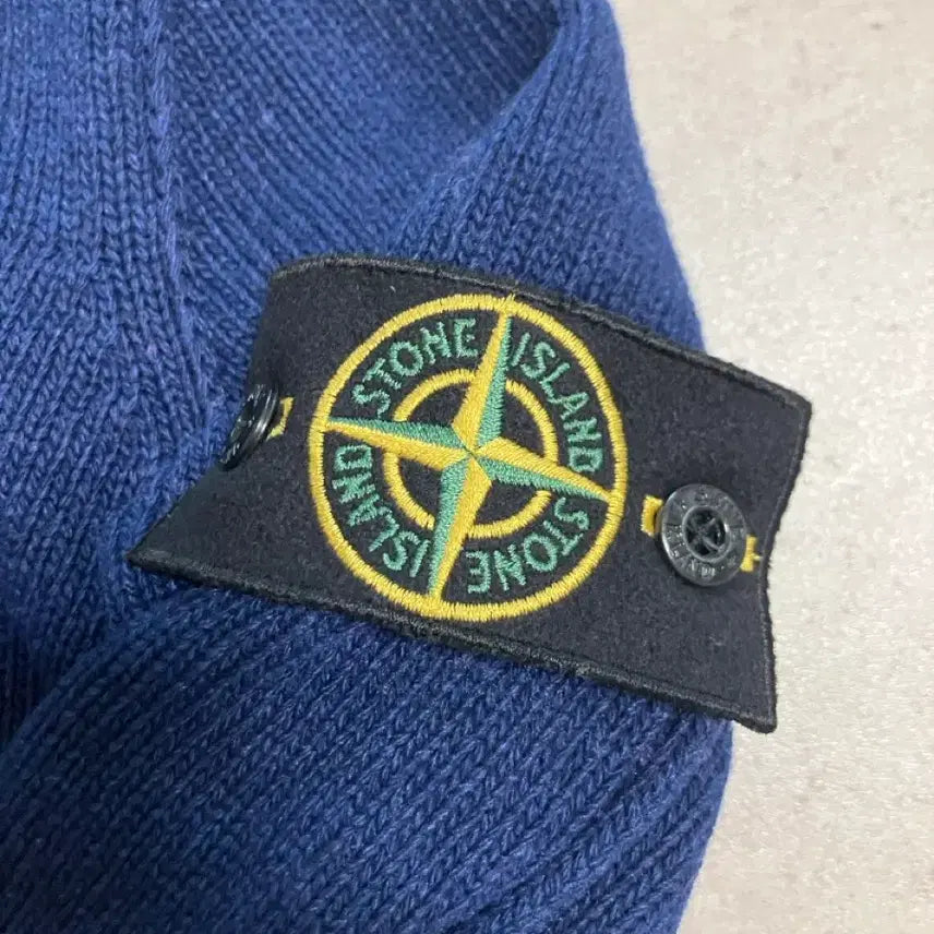 [BUNJANG] Stone Island Zip-Up Cardigan Navy / [M] 스톤아일랜드 집업 가디건 네이비