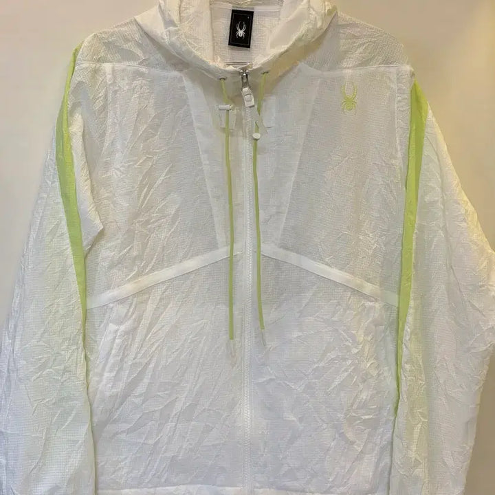 [BUNJANG] Spider Windbreaker White/Lime S-L / 스파이더 바람막이 화이트/라임 S~L 가능