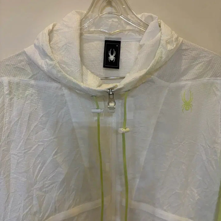 [BUNJANG] Spider Windbreaker White/Lime S-L / 스파이더 바람막이 화이트/라임 S~L 가능